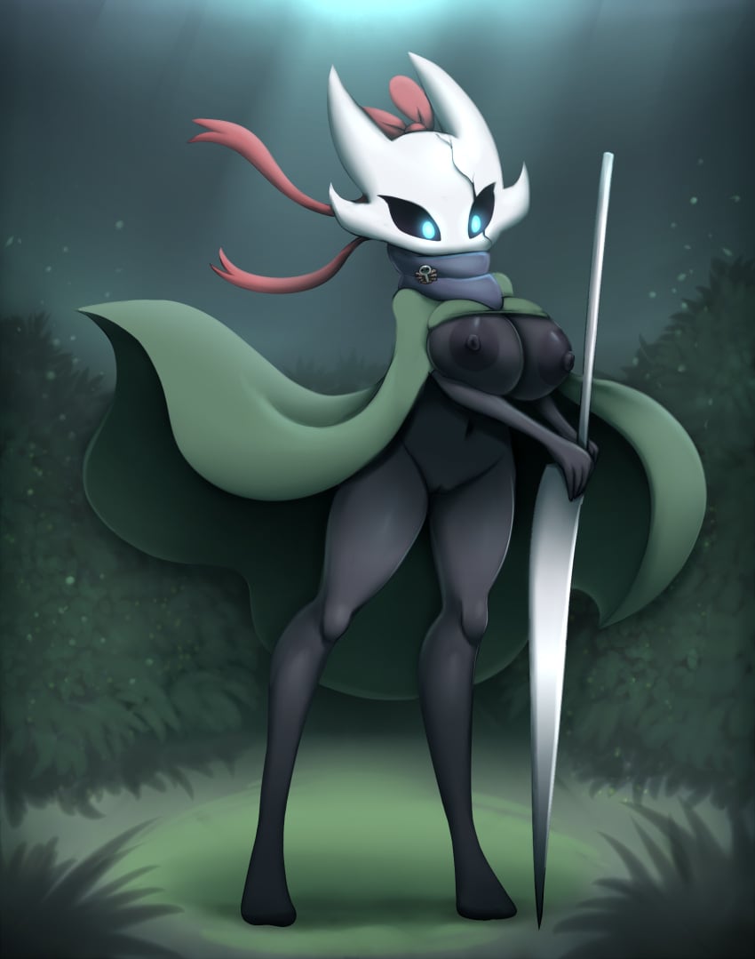 alternate_version_at_source alternate_version_available black_body blue_eyes boobs clothing fan_character hollow_knight lactation metachoke topless vessel_(species)