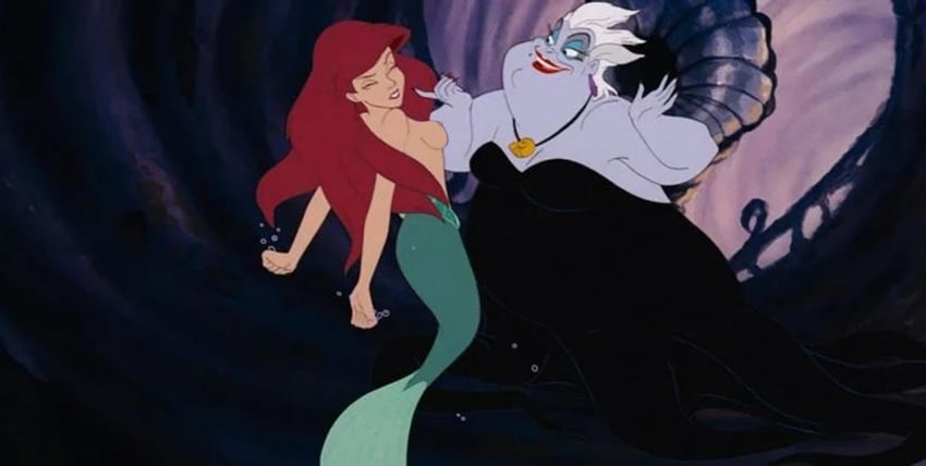 2girls ariel ariel_(the_little_mermaid) breasts cave closed_eyes completely_nude disney disney_princess disney_villains edit long_hair mermaid mrbex multiple_girls nipple nude nude_female ocean red_eyes screencap screenshot screenshot_edit sea sideboob the_little_mermaid the_little_mermaid_(1989_film) third-party_edit topless underwater ursula ursula_(the_little_mermaid) water