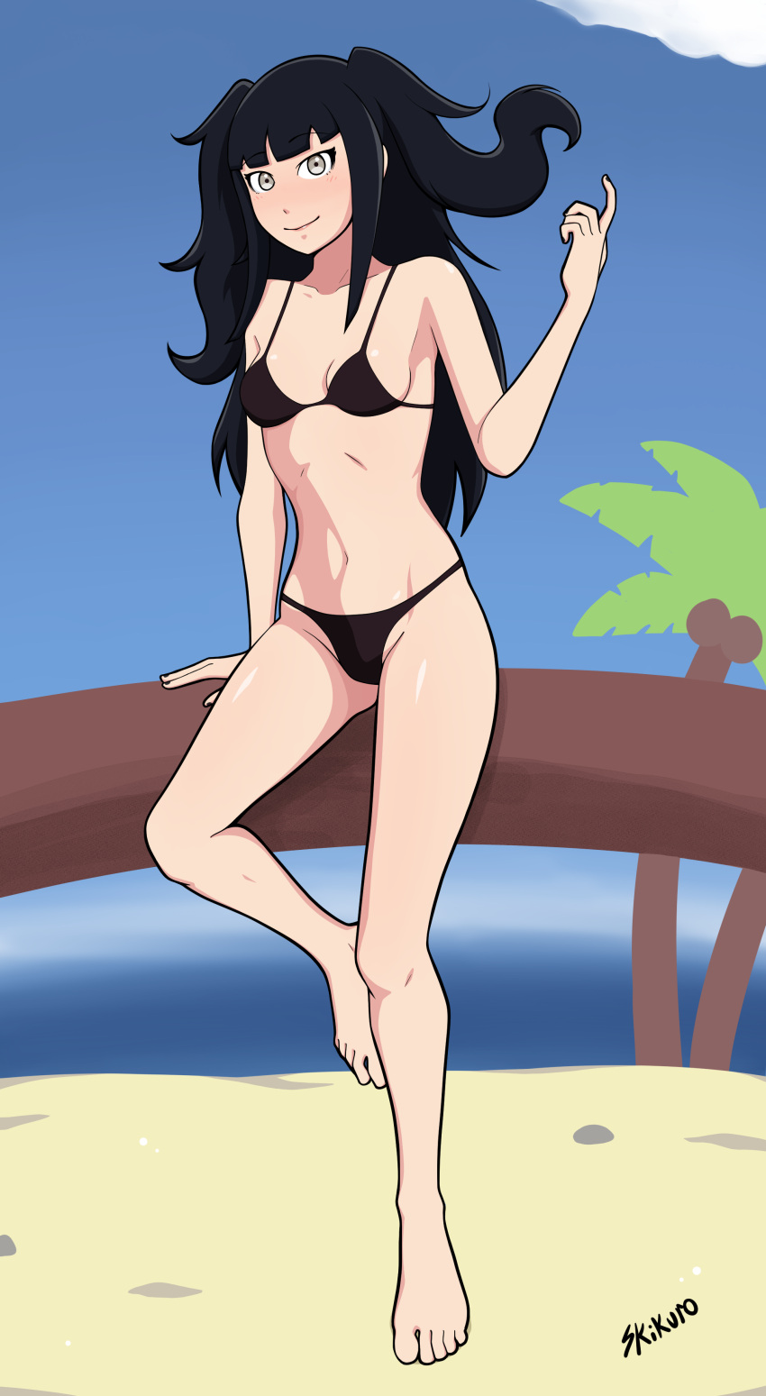 alternate_costume bikini black_bikini black_swimsuit breasts female female_only fire_emblem fire_emblem_awakening nintendo skikuro solo swimsuit tharja_(fire_emblem)