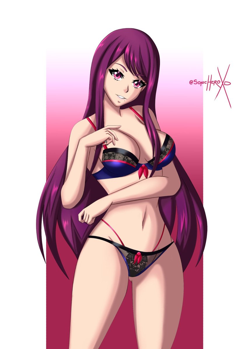 black_panties bra breasts female female_only fire_emblem fire_emblem_engage ivy_(fire_emblem) panties solo sonicheroxd underwear