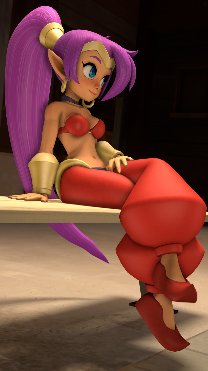 1girls 3d female female_only female_protagonist legoguy9875 shantae shantae_(character) solo tagme video_games