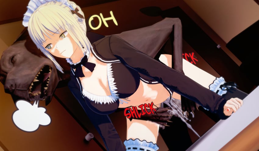 1boy 1boy1girl 1girls 3d artoria_pendragon artoria_pendragon_(alter) artoria_pendragon_(fate) artoria_pendragon_(swimsuit_rider_alter) bored canine cum cum_in_pussy cum_inside disappointed doggy_style ejaculation emotionless expressionless fate/grand_order fate_(series) female feral feral_on_female hi_res highres interspecies luminous_axis maid maid_headdress maid_uniform male male/female rape royalty saber saber_alter semen sex sex_from_behind steam steaming_body steamy_breath straight type-moon unamused vaginal_penetration zoophilia