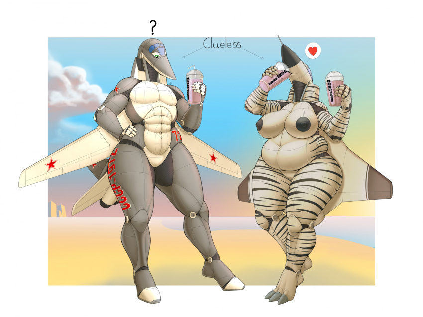 aeromorph aircraft big_breasts chubby claws duo j-35_draken living_aircraft living_machine muscular ndragon3 simple_background thick_thighs thunder_thighs tu-22m wide_hips