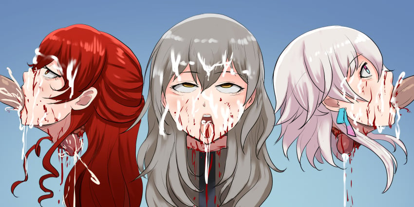 all_the_way_through blood blood_drip blowjob cum cum_drip cum_in_mouth cum_in_throat cum_on_face cum_on_hair cumshot dead death decapitated_head deepthroat eyes_rolling_back fellatio female_death gore grey_hair guro half-closed_eyes himeko_(honkai:_star_rail) honkai:_star_rail march_7th_(honkai:_star_rail) necrophilia open_mouth oral penis pink_hair pole red_hair rolling_eyes snuff stelle_(honkai:_star_rail) throat_bulge tongue veiled616 wide_eyed