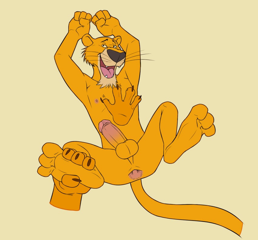 anthro anus balls disney duo erection feet gaping gaping_anus genitals hi_res king_richard male male/male nipples nude open_mouth penis prince_john robin_hood_(disney) royalty seyrmo smile tongue