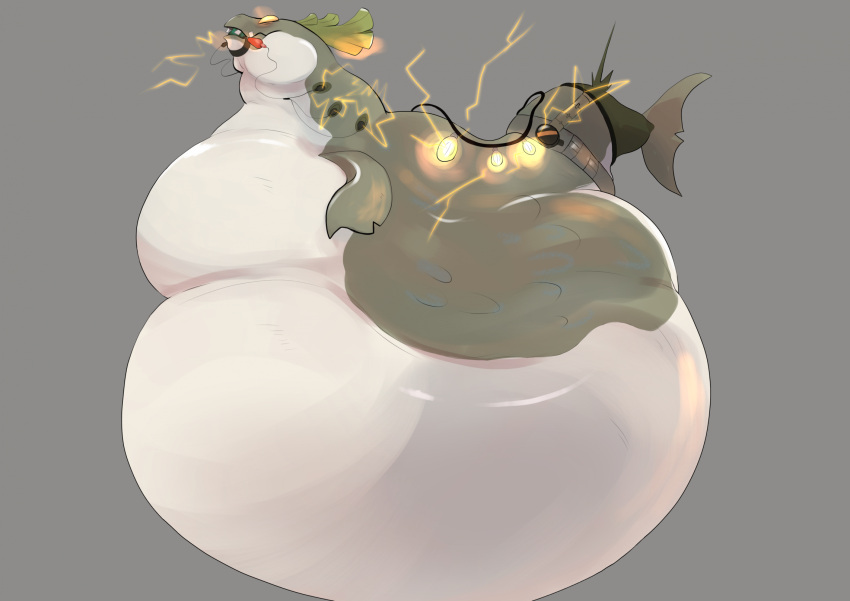 belly_expansion big_belly expansion horroboros horrorboros huge_belly inflation king_salmonid ready_to_pop salmon_run salmonid splatoon splatoon_3