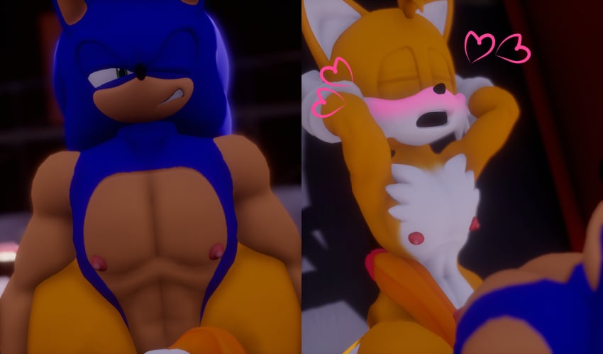 2boys 3d abs anal anal_sex anus ass balls blush dominant_male exposed_torso femboy footwear fox furry furry_only gay gay_sex girly gloves handwear hangar heart hedgehog inserting male male/male male_only male_penetrated male_penetrating male_penetrating_male mikumikudance moaning moaning_in_pleasure mobian_(species) muscular_male nipples nude open_mouth penis sega sonic_(series) sonic_the_hedgehog sonic_the_hedgehog_(series) stellavideos submissive_male tails tails_the_fox veiny_penis yaoi