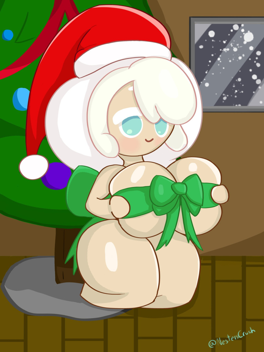 1girls christmas cookie_run cookie_run_kingdom cotton_cookie female female_only tagme