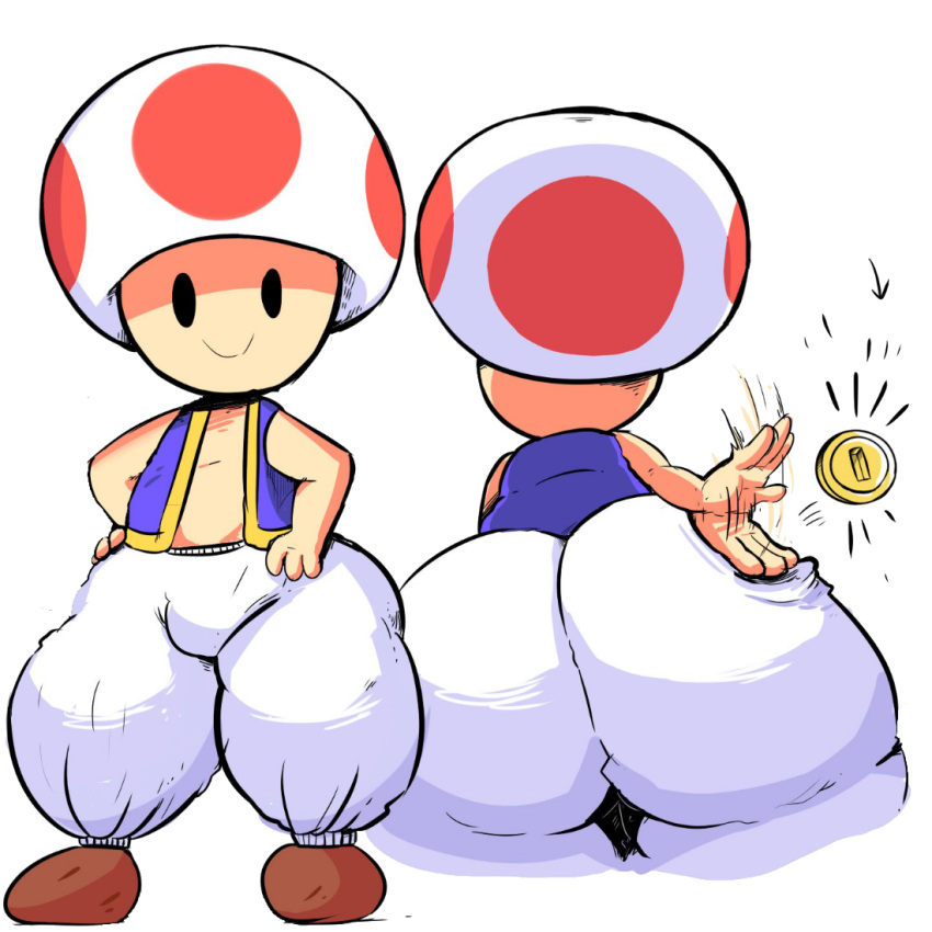 1boy ass big_ass big_butt butt clothed clothing coin cute edit elchilenito fat_ass fat_butt femboy full_body fully_clothed huge_ass huge_butt looking_at_viewer male male_only mario_(series) mob_face multiple_views nintendo simple_background slap slapping_butt smacking_ass smacking_own_ass smile solo standing super_mario_bros. thick_ass thick_butt toad_(mario) transparent_background white_background