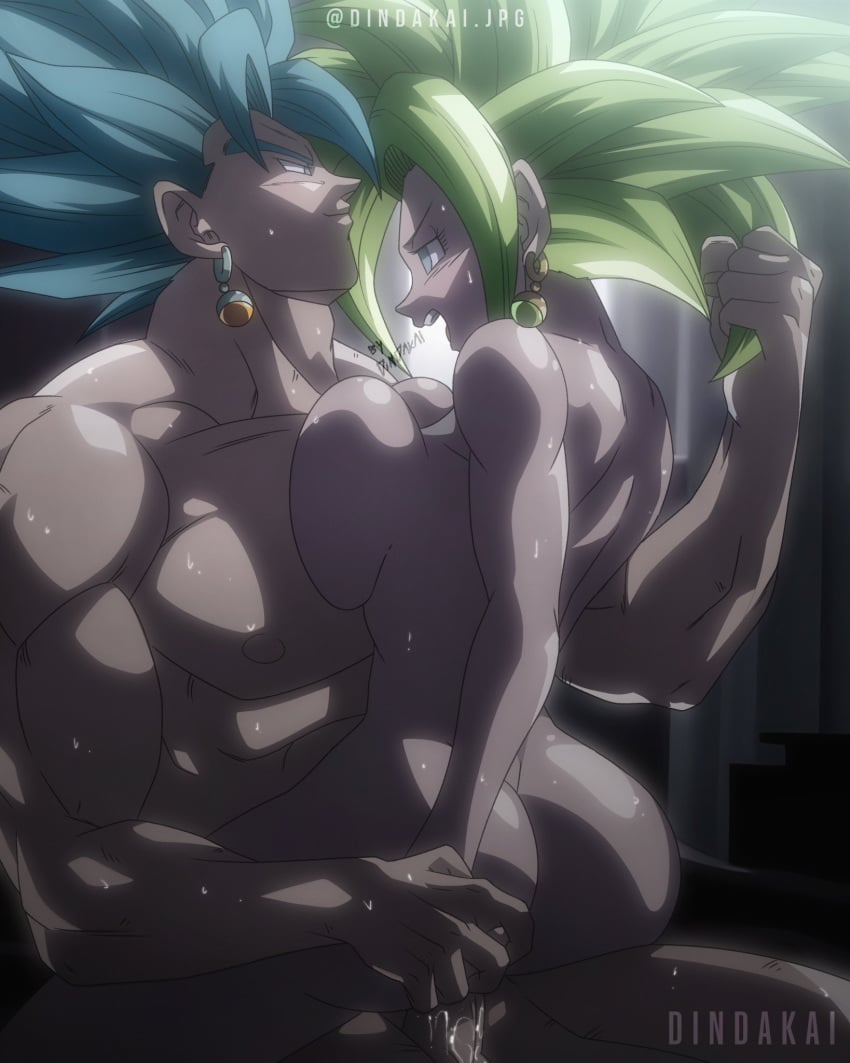 1boy 1girls blue_hair completely_nude completely_nude_female completely_nude_male dindakai dragon_ball dragon_ball_super female female_saiyan fused_sex fusion fusion_character grabbing_hair green_hair hair_grab height_difference kafla kefla large_ass large_breasts legendary_super_saiyan male/female muscular muscular_female muscular_male open_mouth potara_earrings potara_fusion power_sex precum straight super_saiyan super_saiyan_2 super_saiyan_blue sweat sweatdrop sweating teenager vaginal_penetration vegetto vegito