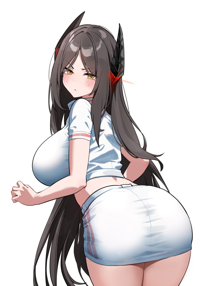 +_+ 1girls :/ absurdres annoyed arknights ass back_view bent_over big_ass big_breasts big_butt black_hair breasts bubble_ass bubble_butt busty butt closed_mouth curvaceous curvy dat_ass dishui_tangni enormous_ass enormous_breasts enormous_butt fat_ass fat_butt female female_focus from_behind giant_ass giant_breasts gigantic_ass gigantic_breasts half-closed_eyes highres hips horns huge_ass huge_breasts huge_butt hyper_ass hyper_butt ines_(arknights) large_ass large_breasts large_butt light-skinned_female light_skin long_hair looking_back massive_ass massive_breasts massive_butt miniskirt mole mole_under_eye parted_bangs posing rear_view round_ass round_butt seductive seductive_look seductive_pose serious shirt short_sleeves sideboob simple_background skirt solo solo_female suspicious thick_ass tight_clothing v-shaped_eyebrows very_long_hair voluptuous waist wasp_waist white_background white_shirt white_skirt wide_hips yellow_eyes