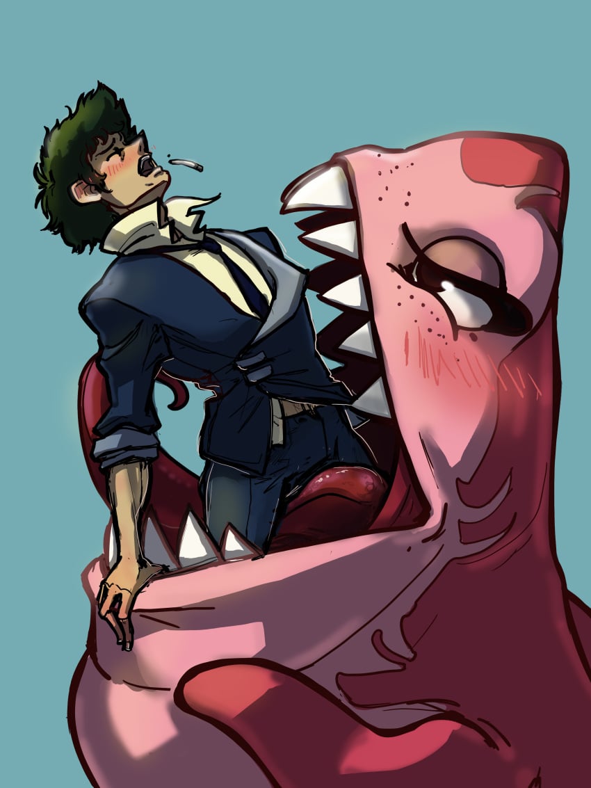 cowboy_bebop crossover netflix nimona nimona_(nimona) shark spike_spiegel vore weird_crossover