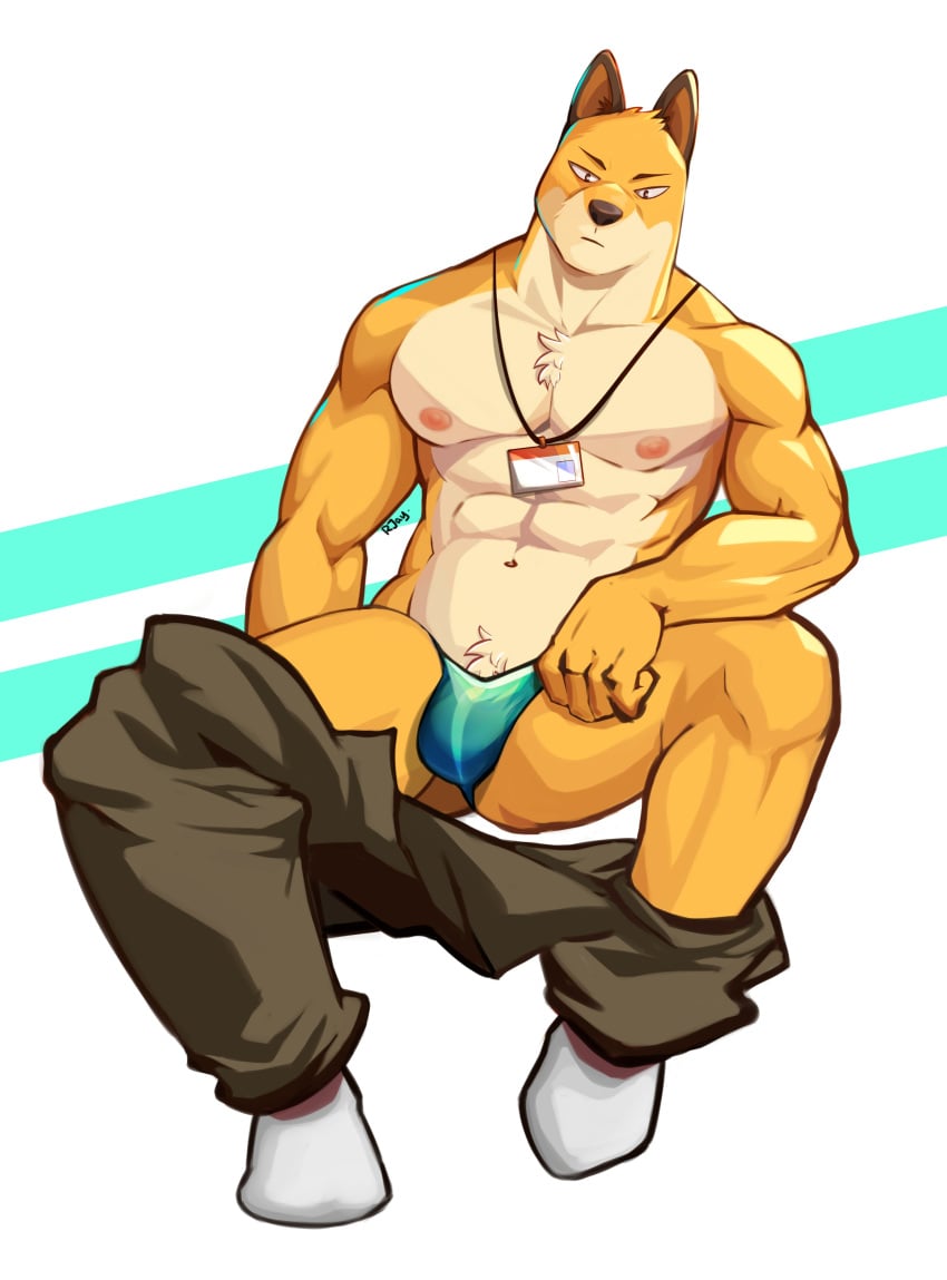 biceps fox furry fuyuki_yamamoto_(odd_taxi) gay male male_only muscle muscles muscular muscular_male odd_taxi rjay_owo solo yaoi