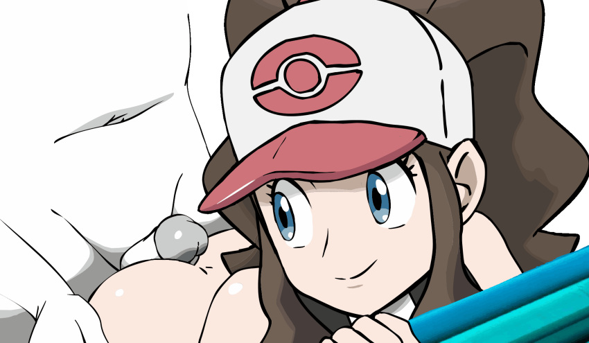 animated anon brown_hair brown_hair_female color colored edit edited hilda_(pokemon) pokemon puffy_hair tagme third-party_edit transparent_background w.t.dinner