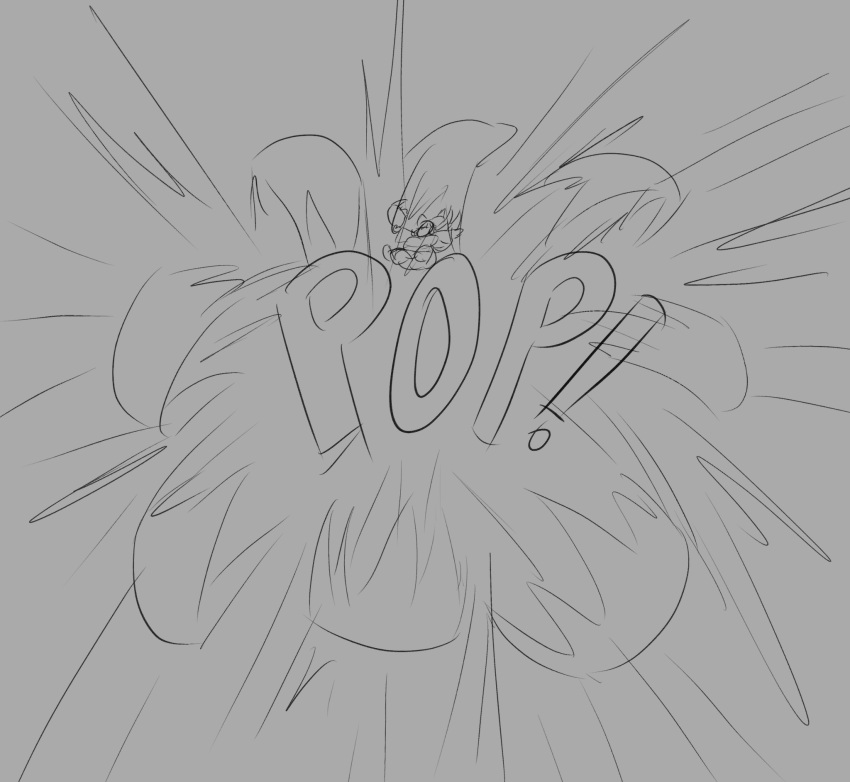 2d 2d_(artwork) 2girls beeflat bursting cirno english_commentary english_text female hakurei_reimu image_set inflation inflation_fetish monochrome popping reimu_hakurei simple_shading sound_effects touhou