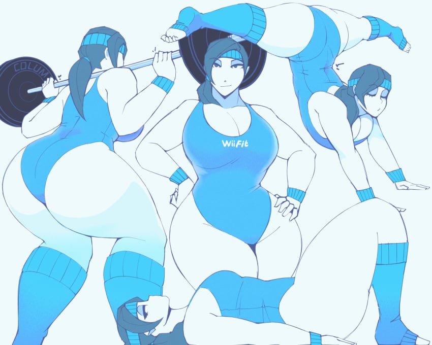 1girls aerobics animated ass big_ass black_hair blinking breasts bubble_butt cdlum cleavage closed_eyes clothing curvaceous curvy dumbbell exercise fat_ass female female_only gif handstand headband huge_ass large_ass leg_warmers legwear leotard looking_at_viewer nintendo pale_skin solo sportswear super_smash_bros. text_on_clothing thick_ass voluptuous white_skin wii wii_fit wii_fit_trainer workout workout_clothes wristband wristwear