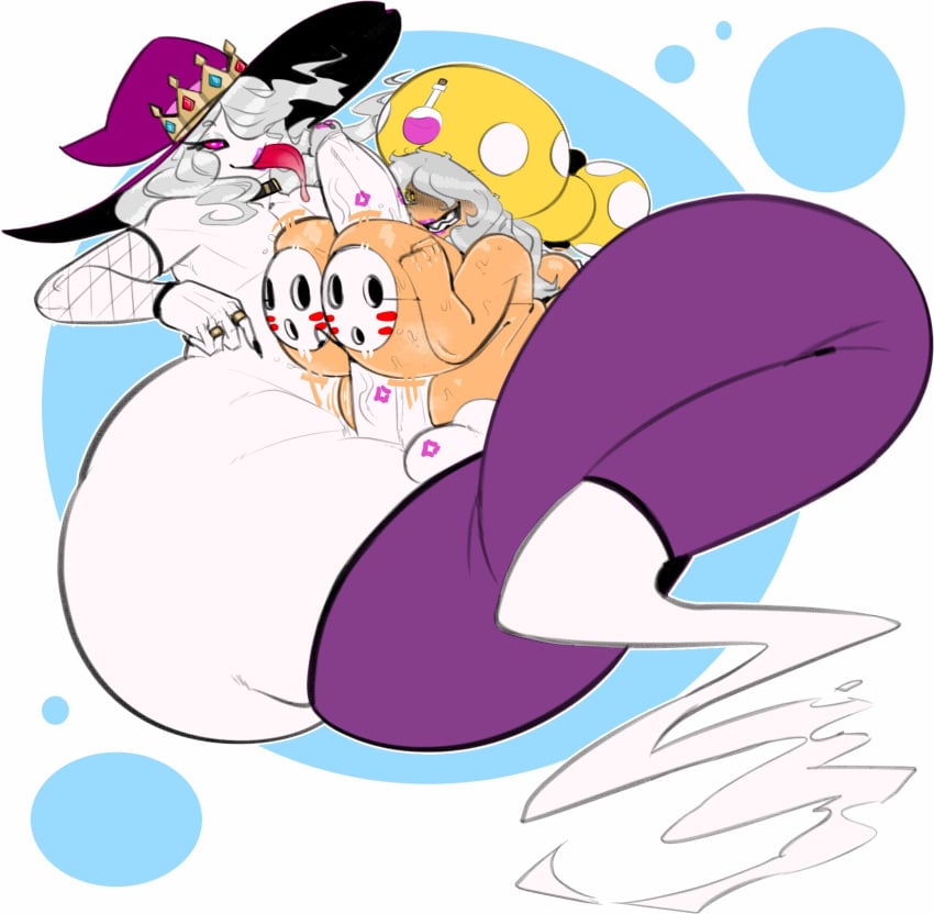 1boy 1girls 2020 ass balls big_ass big_breasts big_hat big_penis boo_(mario) bottom_heavy breasts cleavage crown danny_(dongwongtang) dongwongtang duo duo_focus female ghost ghost_boy ghost_tail gigantic_ass gigantic_breasts gigantic_penis grey_hair hat huge_ass huge_breasts huge_cock king kiss_mark kiss_mark_on_balls kiss_mark_on_penis large_ass large_breasts large_penis lipstick_mark lipstick_on_penis looking_at_partner male mario_(series) mask_bikini oc original original_character paizuri paizuri_lead_by_female penis purple_hat purple_lipstick purple_lipstick_mark purple_lipstick_mark_on_penis royalty short_hair sweat sweatdrop sweating sweaty testicles thick_thighs toad_(mario) tongue tongue_out white_background