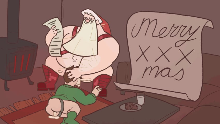 animated blowjob bunbunny_(artist) christmas gay male_only naughty_list santa_claus smallsrabbit