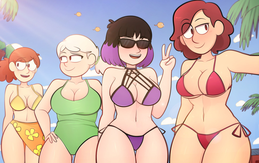 3milfs 4girls areolae arkeus ass_visible_through_thighs beach big_breasts bikini bikini_bottom bikini_top black_hair blonde_hair breasts brown_hair david's_mom_(hilda) edit female female_only gerda_gustav glasses green_one-piece_swimsuit hilda_(series) human human_only innie_pussy johanna_(hilda) kaisa_(hilda) milf multiple_girls multiple_milfs navel netflix one-piece_swimsuit outdoors purple_bikini purple_bikini_bottom purple_bikini_top purple_hair pussy red_bikini red_bikini_bottom red_bikini_top short_hair smile standing sunglasses thick_thighs thigh_gap thighs tinted_eyewear two_tone_hair v white_hair wide_hips yellow_bikini yellow_bikini_bottom yellow_bikini_top