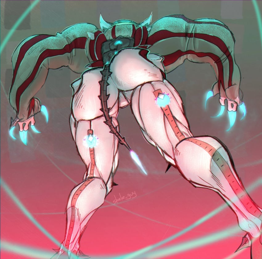 1girls ass large_ass skele_guy tail thick_thighs thighs valkyr_(warframe) warframe