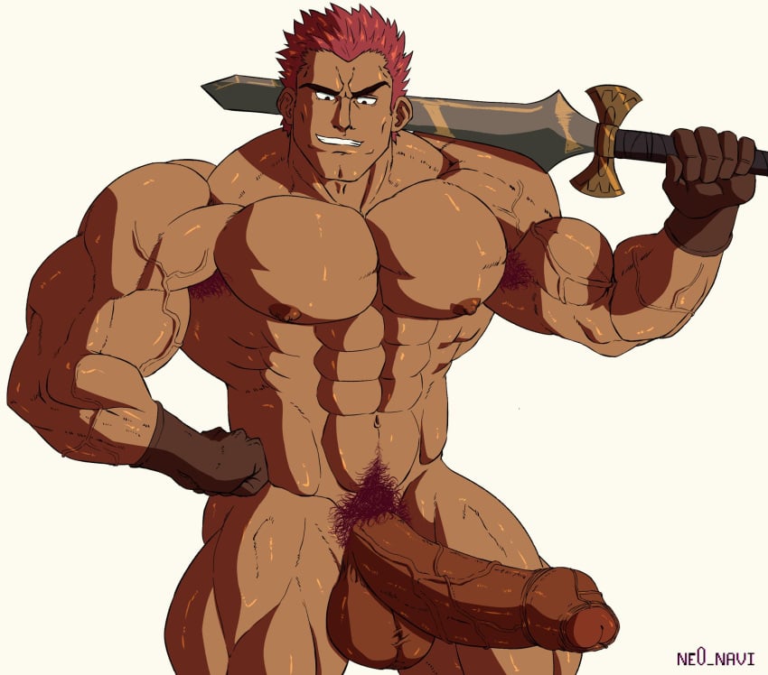 1boy abs armpit_hair artist_name balls ballsack bara beefy big_balls big_muscles big_nipples big_pecs big_penis daddy dilf erection fire_emblem fire_emblem:_three_houses fire_emblem_warriors:_three_hopes foreskin foreskin_folds holst_sigiswald_goneril huge_cock human intact male male_nipples male_only male_pubic_hair manly mature_male muscles muscular_human muscular_male navel ne0_navi nude_male partially_retracted_foreskin pecs penis pink_hair pubes red_hair scrotum smooth_skinned_male solo spiky_hair sword testicles uncut veiny_penis weapon