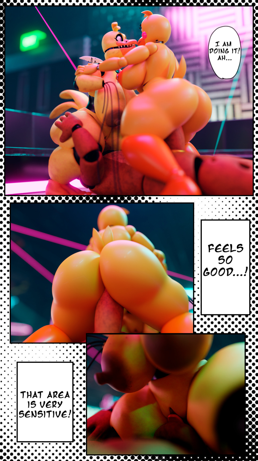 3d 3d_(artwork) animatronic anthro anthro_on_anthro avian bear big_breasts big_penis bird bisexual breasts brown_body chicken cunnilingus detailed_background digital_media_(artwork) erection faceless_character faceless_male fangs female female/female female_penetrated five_nights_at_freddy's five_nights_at_freddy's_2 galliform gallus_(genus) genitals group group_sex hi_res interspecies machine male male/female male_penetrating male_penetrating_female mammal nipple_piercing nipples open_mouth oral penetration penile penile_penetration penis penis_in_pussy phasianid piercing pussy reverse_spitroast robot scottgames sex teeth tenshi_ai thick_thighs threesome tongue tongue_out toy_chica toy_chica_(fnaf) trio vaginal_penetration withered_chica withered_freddy yellow_body