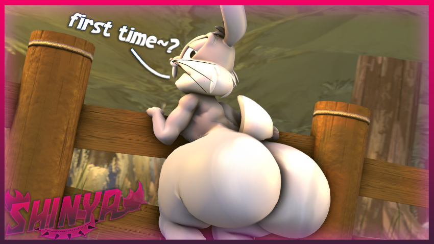 3d_(artwork) anthro bugs_bunny digital_media_(artwork) hi_res looney_tunes male male_only rabbit shinyagaia short_stack solo source_filmmaker thick_thighs warner_brothers