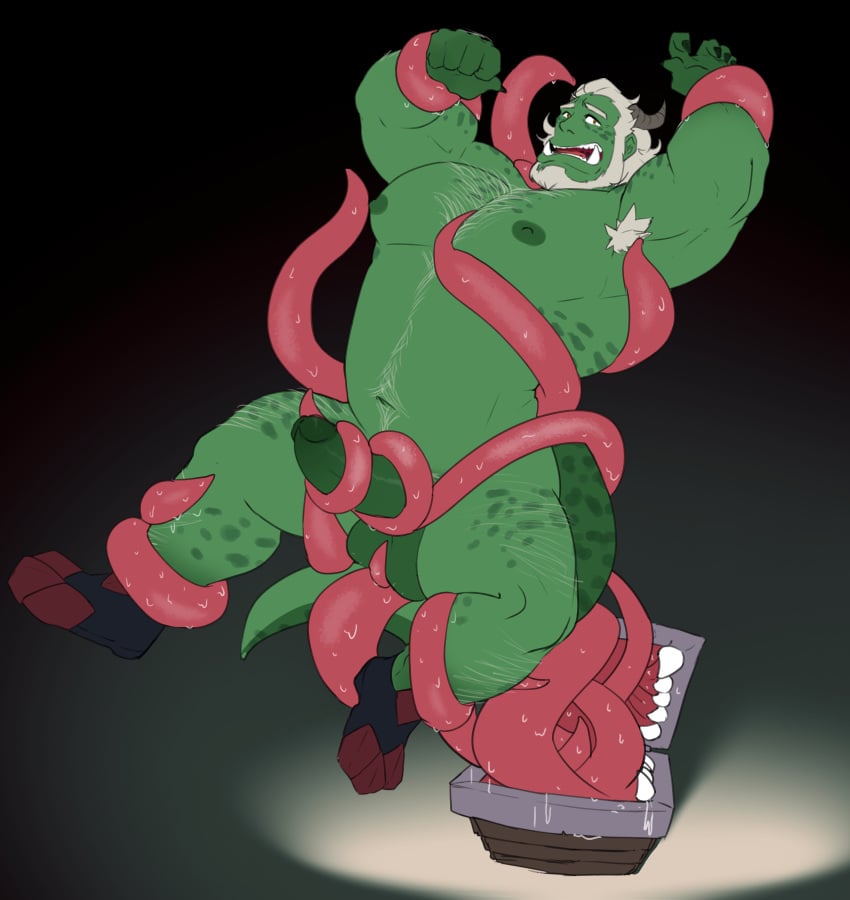 bad_end bondage boots boots_only bound chernobog_kuzarnak clothing defeated donatzu dragon footwear footwear_only forced hi_res humanoid hybrid male male_only mimic mostly_nude orc peril questionable_consent shoes shoes_only tentacle trapped