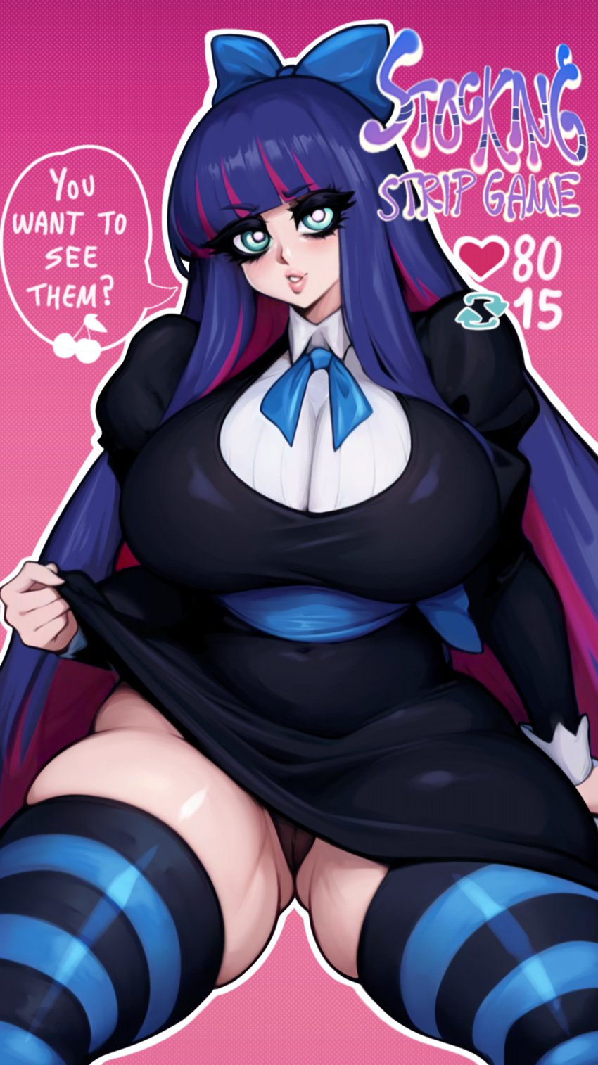 big_breasts breasts fat_ass fat_breasts fat_legs fat_thighs goth goth_girl huge_boobs huge_breasts juggertuul maid panty_&_stocking_with_garterbelt stocking_anarchy stockings strip_game thick_legs thick_thighs