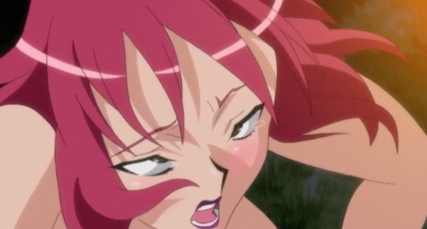 ahe_gao animated blowjob blowjob_face censored deep_blowjob face_closeup fellatio forced forced_blowjob forced_oral fucked_senseless fucked_silly gigantic_penis himeno_(kyuuketsuki) kyuuketsuki large_penis lipstick mind_break moaning mosaic_censoring open_mouth oral oral_sex pleasure_face purple_lipstick rape red_hair sucking_penis tears throat_fuck throat_pounding yellow_eyes