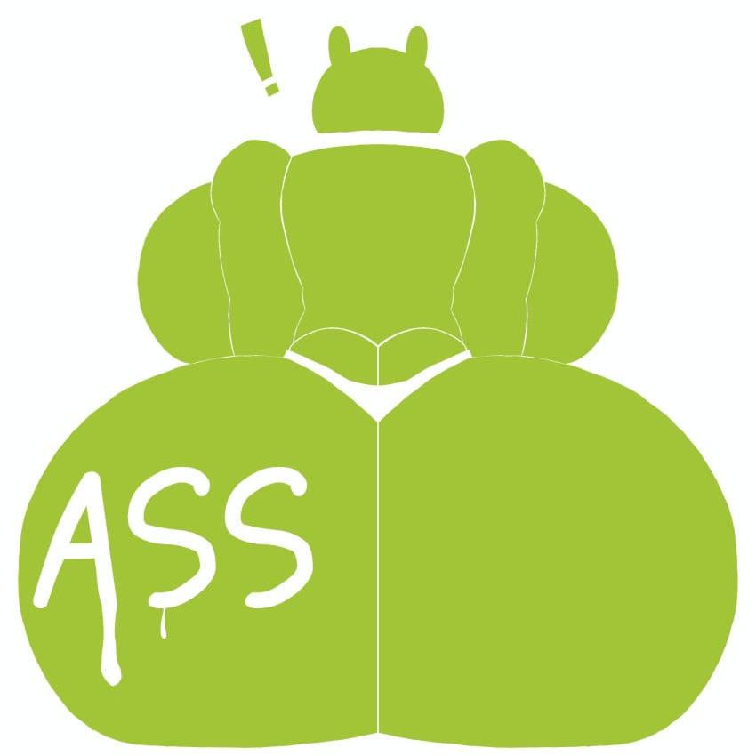 ! 1girls 2023 android_(os) anthro anthrofied ass ass_focus back_view backboob big_ass big_breasts body_writing bottom_heavy breasts bugdroid dat_ass faceless_female fat_ass female gigantic_ass green_body huge_ass huge_breasts large_ass large_breasts mascot panties rear_view sitting solo solo_focus videogamedunky white_background white_panties wide_hips writing_on_ass