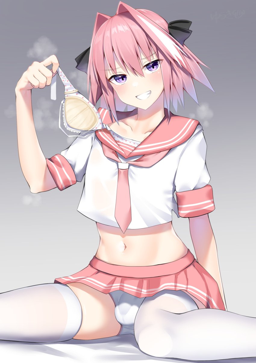 1boy 1femboy 2d 2d_(artwork) 2d_artwork androgynous astolfo_(fate) astolfo_(sailor_paladin)_(fate) athletic athletic_femboy athletic_male balls balls_in_panties balls_under_clothes belly belly_button black_bow blush blush_lines blushing blushing_at_viewer blushing_profusely bow bra bra_removed bulge bulge_in_panties bulge_through_clothing clothed clothes clothing collarbone color colored crossdressing curvaceous curves curvy curvy_body curvy_figure curvy_hips detailed_bulge enjoying enjoyment eyebrows eyebrows_visible_through_hair fate/grand_order fate_(series) femboy femboy_focus feminine feminine_body feminine_male flaccid flaccid_penis flat_chest flat_chested front_view fully_clothed grin hair_between_eyes hair_intakes hairbow hi_res high_resolution highres holding_bra human human_only kitajima_yuuki knees_together knees_together_feet_apart legwear light-skinned_femboy light-skinned_male light_skin lingerie looking_at_viewer looking_pleasured male male_focus male_only midriff miniskirt mouth_open multicolored_hair navel neckerchief no_nude no_penetration no_sex official_alternate_costume on_floor open_mouth otoko_no_ko otokonoko panties penis penis_in_panties penis_under_clothes penis_under_panties penis_under_skirt pink_hair pink_neckerchief pink_sailor_collar pink_skirt pleated_skirt polka_dot polka_dot_bra purple_eyes removing_bra removing_bra_under_shirt sailor_collar sailor_uniform school_uniform schoolgirl_uniform serafuku shiny shiny_hair shiny_skin shirt short_skirt short_sleeves simple_background sitting skirt slim_waist small_penis small_waist smile smiling smiling_at_viewer solo solo_focus steaming_body straight_hair streaked_hair taking_clothes_off taking_off_bra teeth_clenched teeth_showing testicles thick_thighs thigh_highs thighhighs thighs thin_waist trap underwear wariza white_hair white_legwear white_panties white_shirt white_thighhighs wide_hips