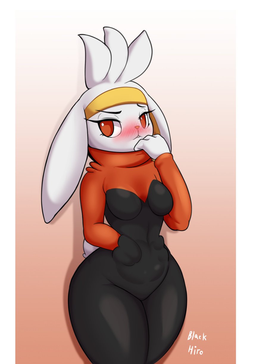 2d anthro blackhiro76 female furry lagomorph nintendo pokémon_(species) pokemon raboot