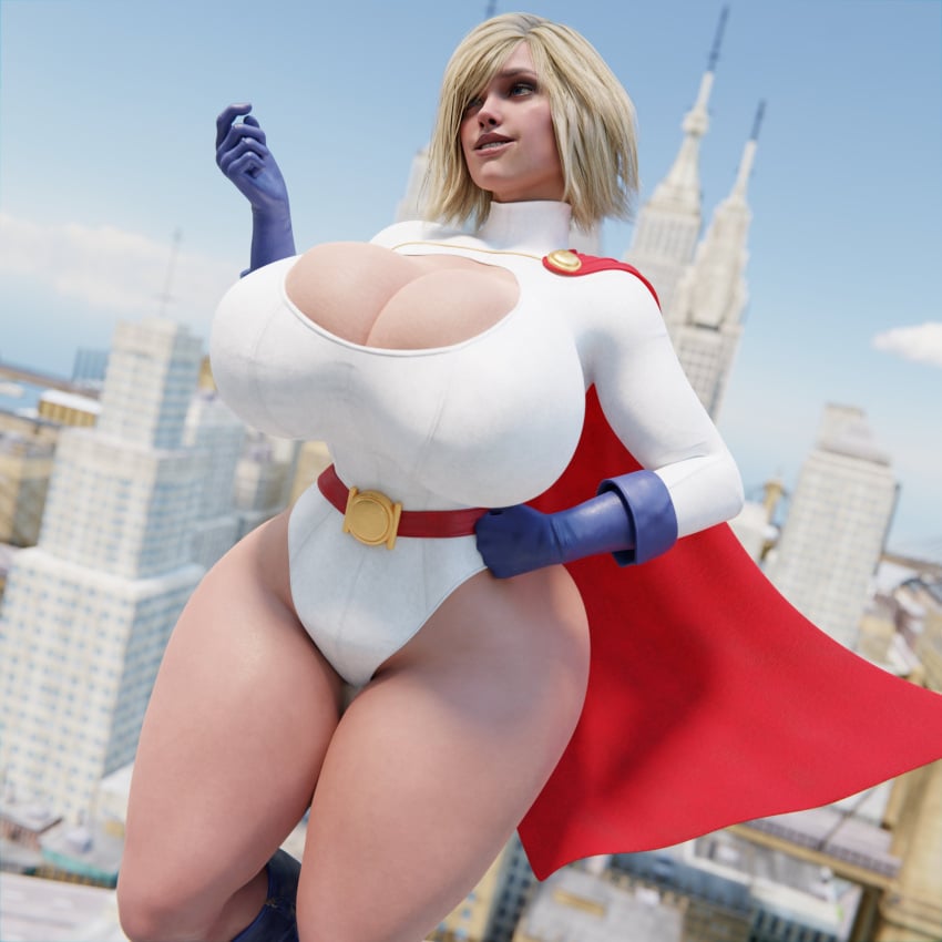 1girls 3d andi3dz big_ass big_breasts blender blonde_hair blue_eyes boob_window breasts clothed dc dc_comics female female_only fully_clothed huge_breasts injustice_2 karen_starr large_breasts leotard no_bra no_underwear power_girl sideass solo thick thick_thighs