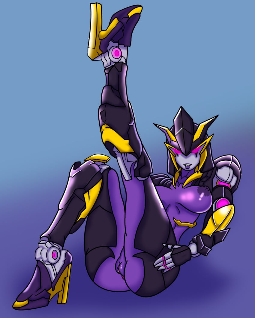 1girls airachnid boobs breasts colored edited female female_only medium_breasts nipples presenting_pussy purple_body purple_eyes purple_nipples purple_skin pussy pyongtao randomcartoon2 robot robot_girl robot_humanoid solo solo_female thick_thighs tits transformers transformers_prime vagina