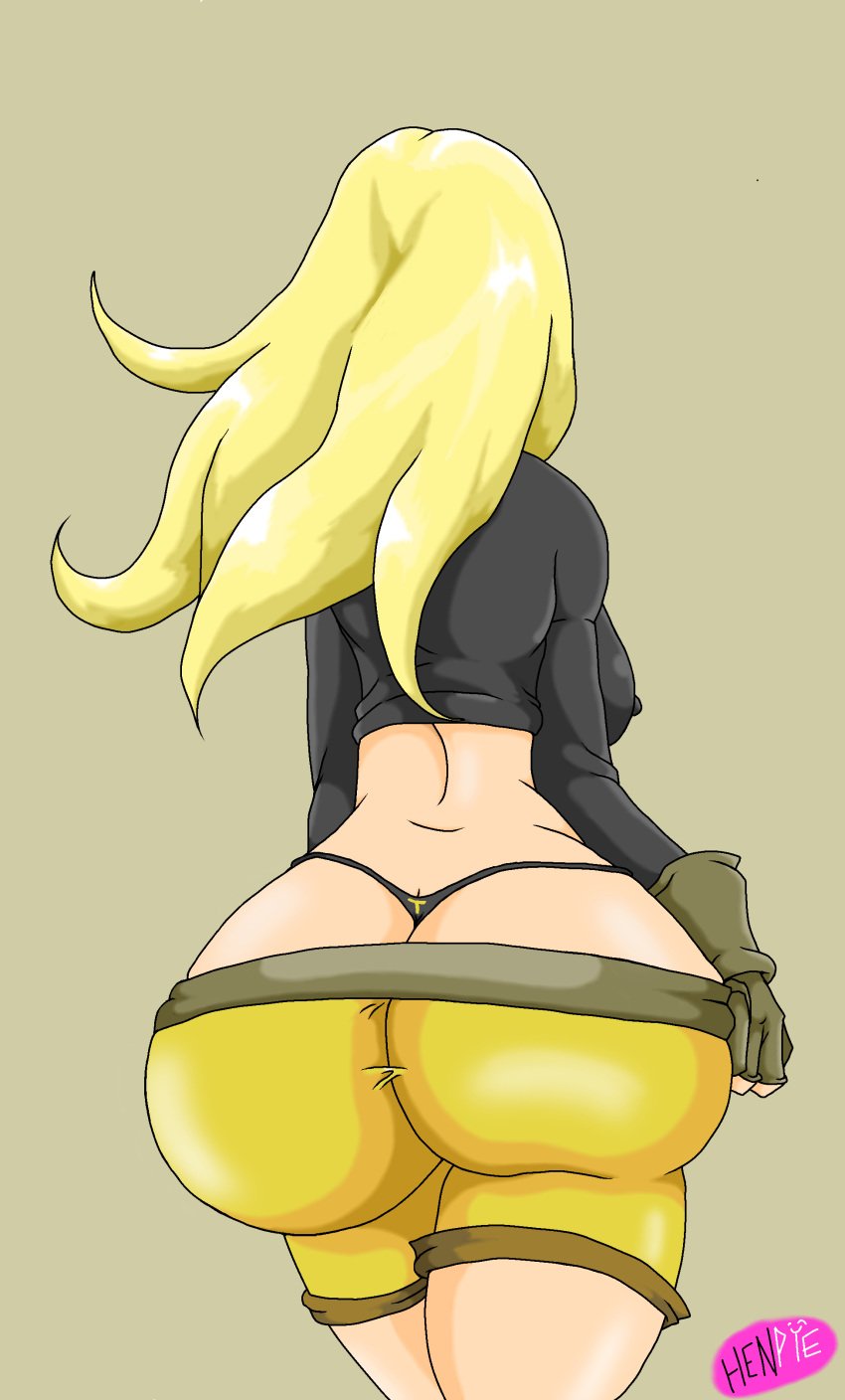 1girls ass_cleavage big_ass big_breasts big_butt black_shirt black_thong blonde blonde_female blonde_hair bubble_butt bursting_ass chunky clothes clothing dc dc_comics facing_away fat_ass fat_ass_teen fat_butt female female_only gloves green_gloves handwear hard_nipples henpie huge_ass huge_butt human human_only lard_ass light-skinned_female light_skin long_hair pale_skin pink_background short_shorts shorts skin_tight solo teen_titans terra_(dc) thong tight_shorts tight_thong walking walking_away wide_ass wobble