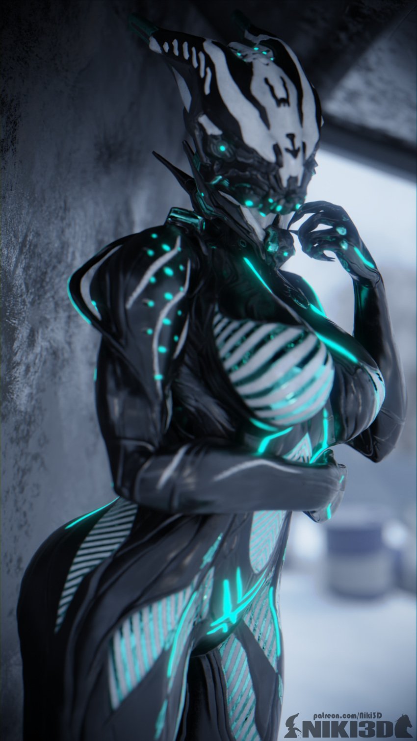 1girls 3d 3d_(artwork) ass breasts curvy curvy_figure hourglass_figure huge_ass large_ass large_breasts niki3d solo solo_female thick_thighs thighs valkyr_(warframe) warframe xbox