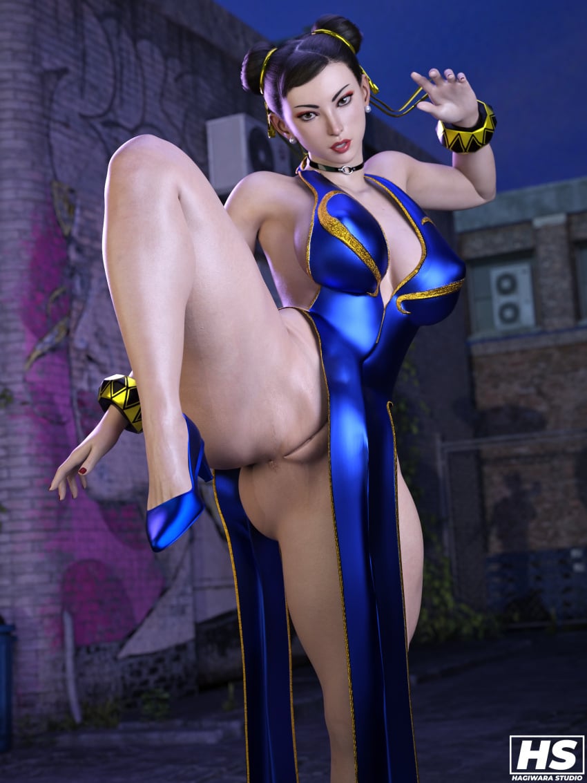 1girls 3d asian asian_female big_breasts capcom casual chun-li clothed clothed_female clothes clothing dress exposed_pussy exposed_vagina female female_only footwear hagiwara_studio highres human mature_female milf no_panties no_panties_under_dress outdoors pale_skin pelvic_curtain public pussy solo straight_hair street_fighter street_fighter_6 tagme thick_thighs vagina