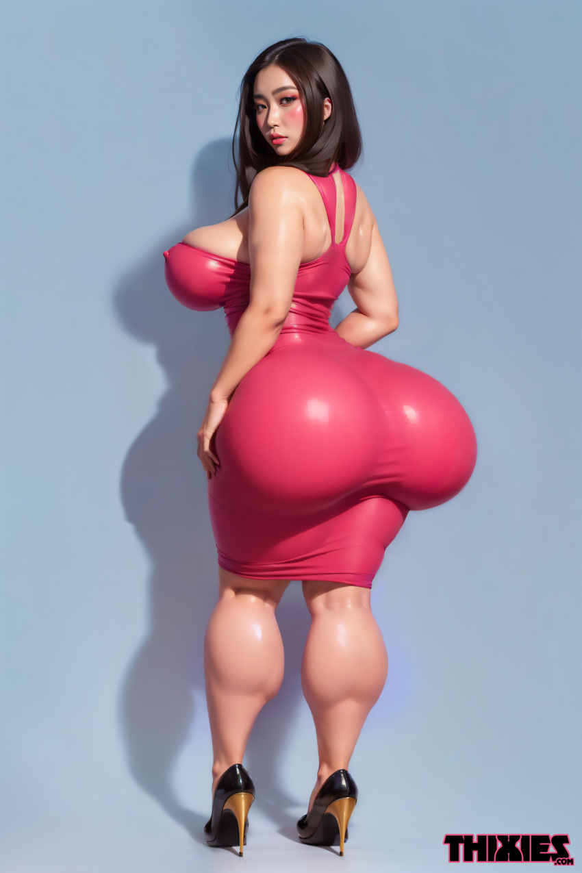 ai_generated asian ass big_ass big_breasts big_butt bimbo bimbo_body breasts bubble_butt child_bearing_hips curvaceous curvy curvy_figure dress dumptruck_ass high_heels hourglass_figure huge_ass huge_breasts huge_butt large_ass large_butt massive_ass massive_butt pale-skinned_female pale_skin slanted_eyes thick_thighs thixies tight_dress voluptuous voluptuous_female wide_hips