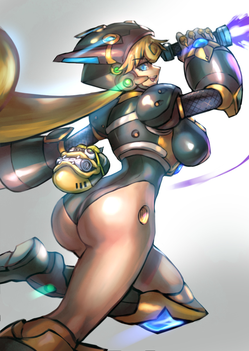 1girls android ass big_ass bodysuit dgrp green_hair marino mega_man mega_man_x quicksilver_marino robot robot_girl