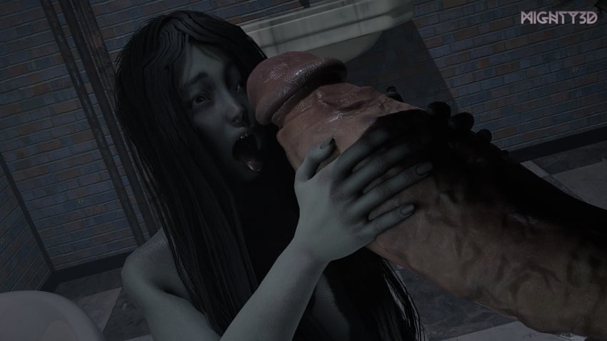 3d blender futanari ghost ghost_girl mighty3d nsfw pyramid_head the_ring yamamura_sadako