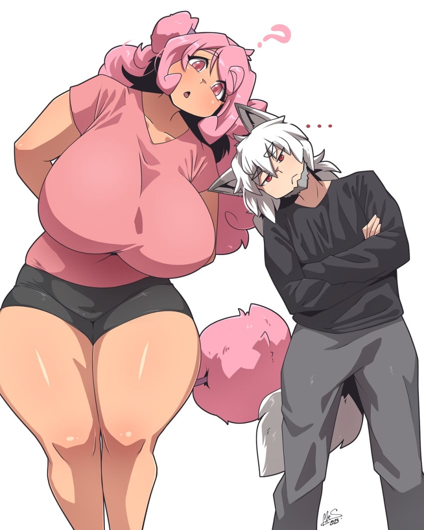 big_breasts breasts female mrsakai puni_(hachisoda) thick_thighs wide_hips