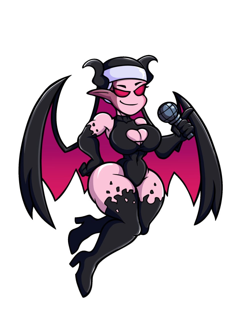 big_ass big_breasts big_thighs demon demon_girl demon_horns demon_wings female female_only friday_night_funkin mrdrezq no_underwear sarvente_(dokki.doodlez) sarvente_(friday_night_funkin) sideass solo succubus succubus_horns thick_ass thick_thighs