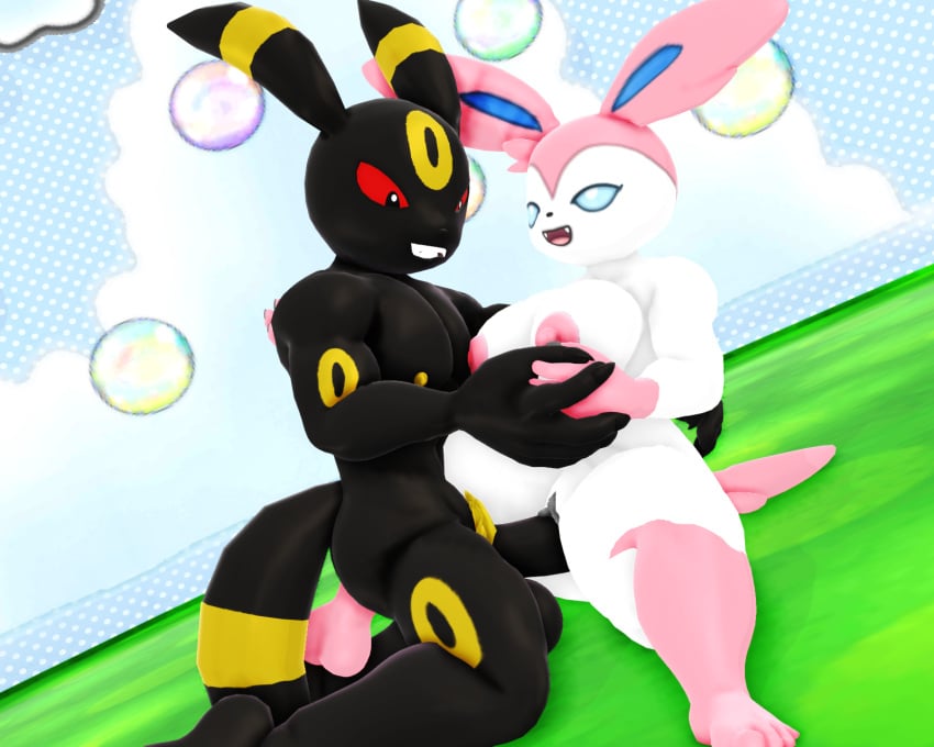 3d 3d_(artwork) anthro anthrofied balls big_breasts black_body breasts digital_media_(artwork) eeveelution erection female female_penetrated generation_2_pokemon generation_6_pokemon genitals hi_res male male/female male_penetrating male_penetrating_female malicekira muscular muscular_male nintendo nipples nude penetration penile penile_penetration penis penis_in_pussy pokemon pokemon_(species) pokemorph pubes pussy sex sylveon umbreon vaginal_penetration white_body