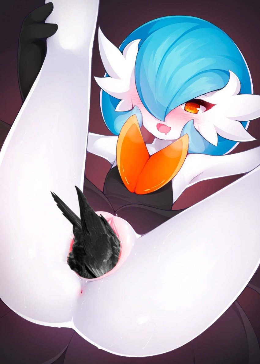 1girls bird bird_insertion blue_hair blush corvid creature_inside crow dress edit edited female_only gardevoir holding_legs kerasu live_insertion living_sex_toy looking_down mega_evolution mega_gardevoir nintendo on_back one_eye_obstructed open_mouth orange_eyes pale_skin pokémon_(species) pokemon pokemon_(species) pussy ricegnat shiny_pokemon solo spread_legs tagme third-party_edit unbirth unbirthing vaginal_insertion vore zoophilia