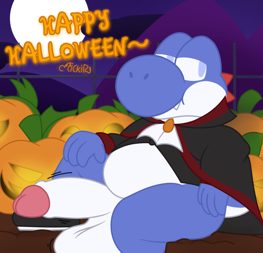 Blue Yoshi (Halloween) Rule 34 Image