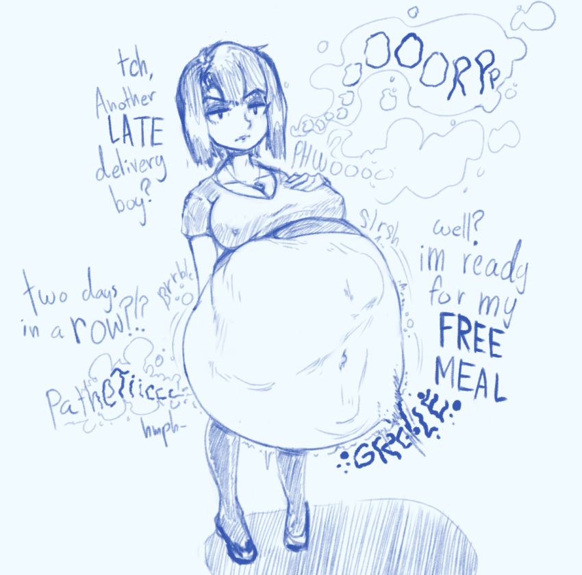 1girls annoyed annoyed_expression big_breasts breasts burp burping digestion digestion_noises exposed_belly fatal fatal_vore female_pred hand_on_breast male_prey milf milf_pred multiple_prey navel oral_vore pbysteria post_digestion post_vore same_size_vore sketch soft_vore squirming squirming_gut struggling struggling_prey vore vore_belly