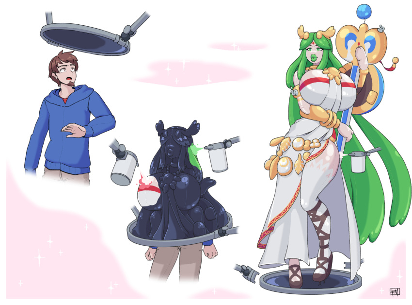 ass_expansion bimbofication breast_expansion female gender_transformation hair_color_change hair_growth hornedram huge_ass huge_breasts identity_death kid_icarus kid_icarus_uprising lip_expansion mind_control mtf_transformation nintendo palutena rubber_creature rubber_transformation rubberization thatguyimortal thick_lips thick_thighs thigh_expansion transformation transformation_sequence wide_hips