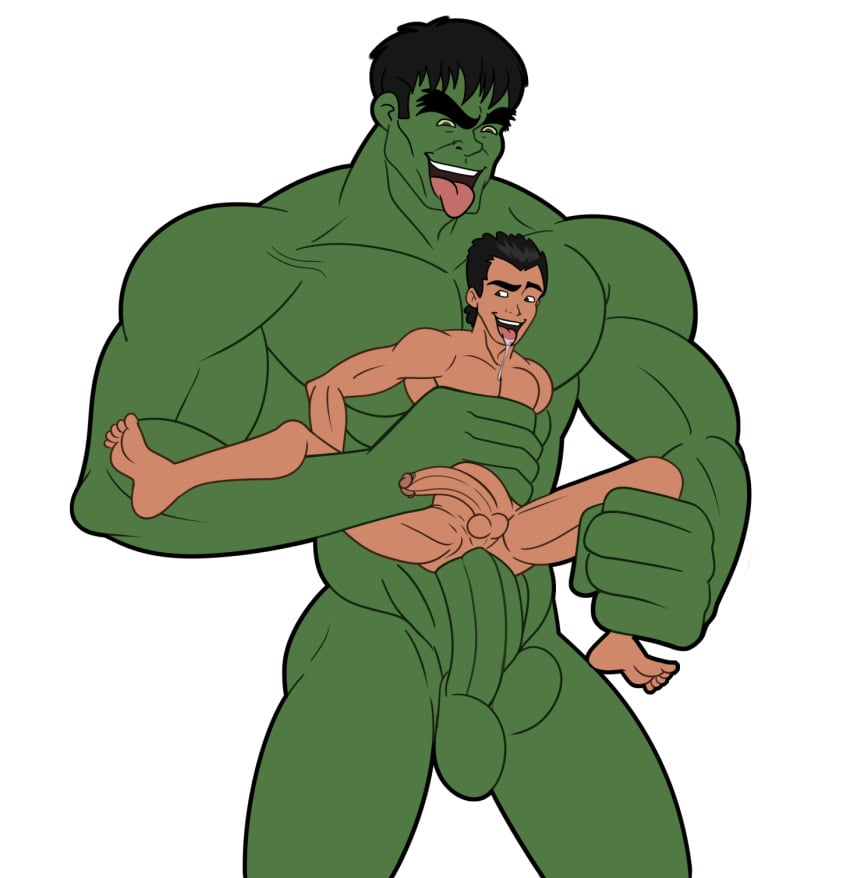 2boys alternate_version_available drool drool_on_face drooling erect_while_penetrated gay gay_domination gay_sex green-skinned_male green_skin huge_cock hulk hulk_(series) human iyumiblue male male_only male_penetrated marvel marvel_comics nova_(marvel) nude nude_male sam_alexander spider-man_(series) tongue_out ultimate_spider-man yaoi