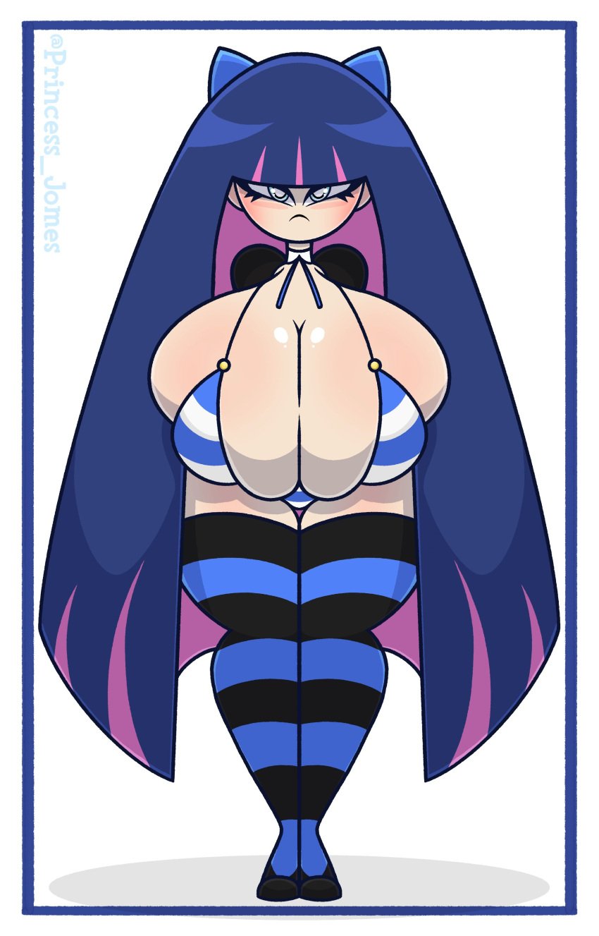 big_breasts breasts cleavage cleavage_overflow huge_breasts large_breasts massive_breasts panty_&_stocking_with_garterbelt princess_jomes stocking_anarchy